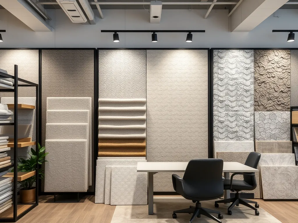 Minimalist office setup with acoustic solution